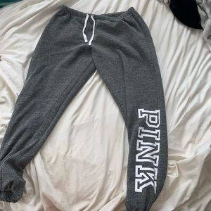 dark gray vs pink joggers